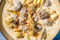 The Ultimate Meatball Soup with Yogurt and Pasta