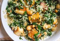 Plant-Powered Tofu, Spinach, and Chickpea Quinoa Bowl