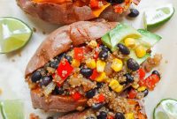 Sweet Potato Boats with Savory Quinoa