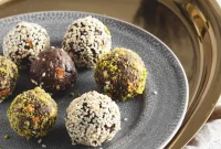 Wholesome Cardamom and Tahini Date Bliss Balls