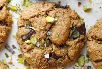 Plant Based Gluten Free Pistachio Chocolate Chip Cookies