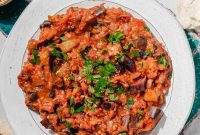 Speedy Moroccan Eggplant Zaalouk