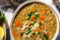 Slow-Simmered Chicken Freekeh Soup