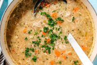 Zesty Lemon Chicken and Rice Soup