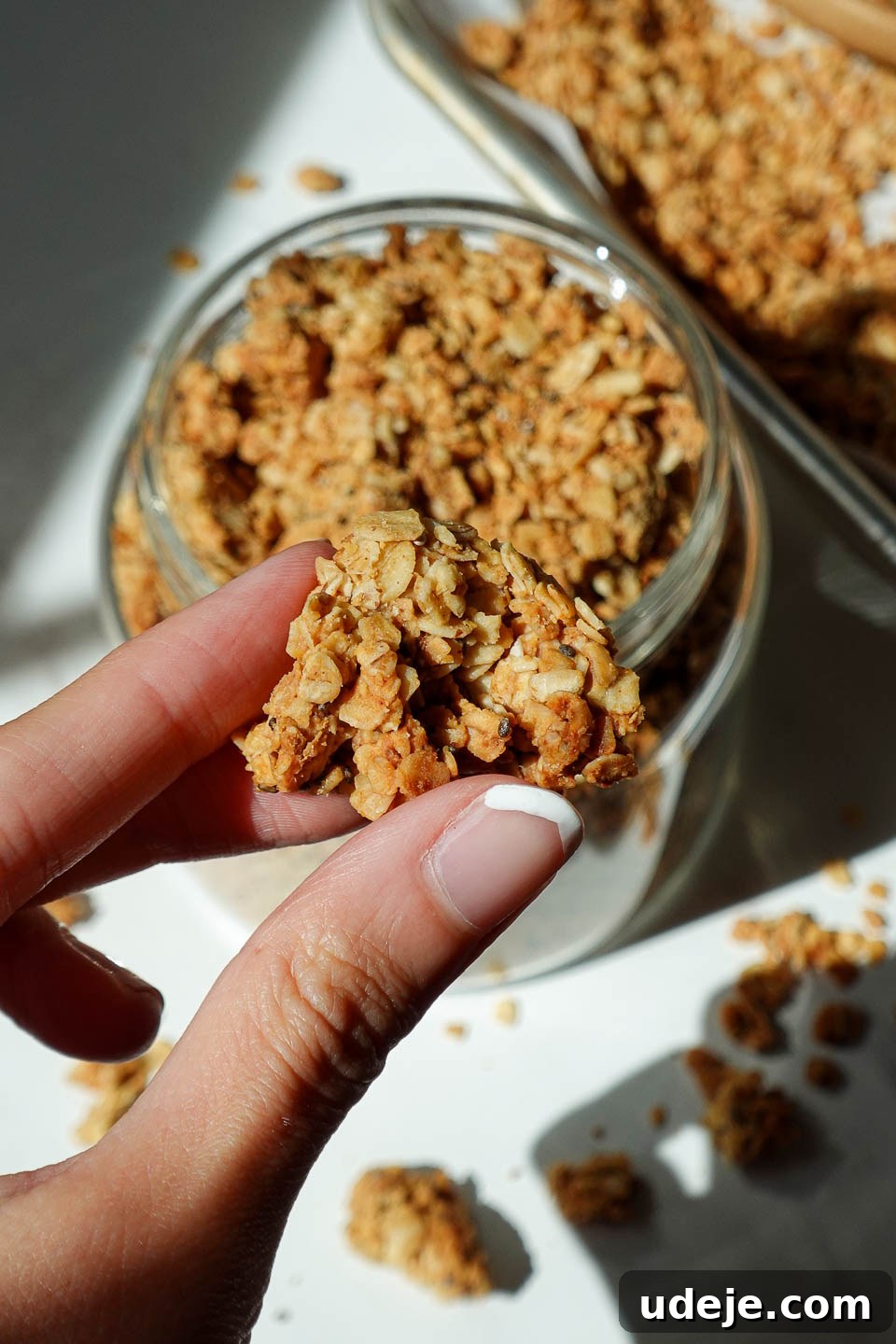 Wholesome Peanut Butter Clusters 7 Close-up of chunky peanut butter granola