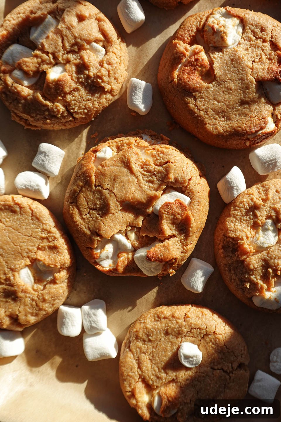 Heavenly Vegan Gluten Free Fluffernutter Cookies 2 Vegan gluten-free fluffernutter cookies made with peanut butter and gooey marshmallows