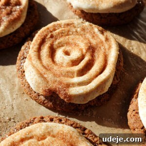 Better-for-you Crumbl churro cookies with soft cinnamon-sugar texture and dairy-free frosting