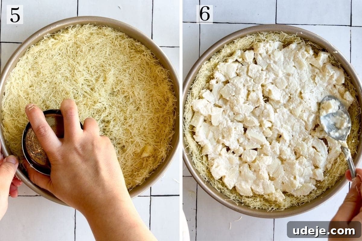 Mozzarella Kunafa Dream Made Simple 9 Kunafa step by step process