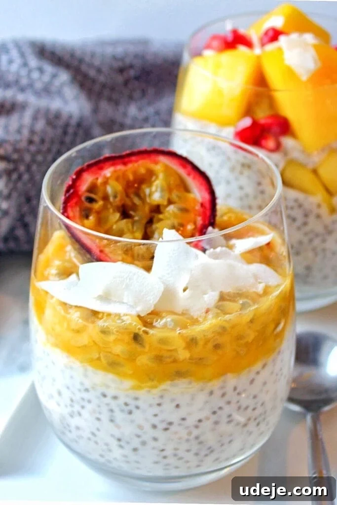 Tropical Chia Delight 2 Coconut and Passion Fruit Chia Pudding