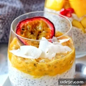 Coconut and Passion Fruit Chia Pot