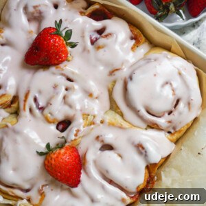 Vegan Strawberry Rolls with Icing