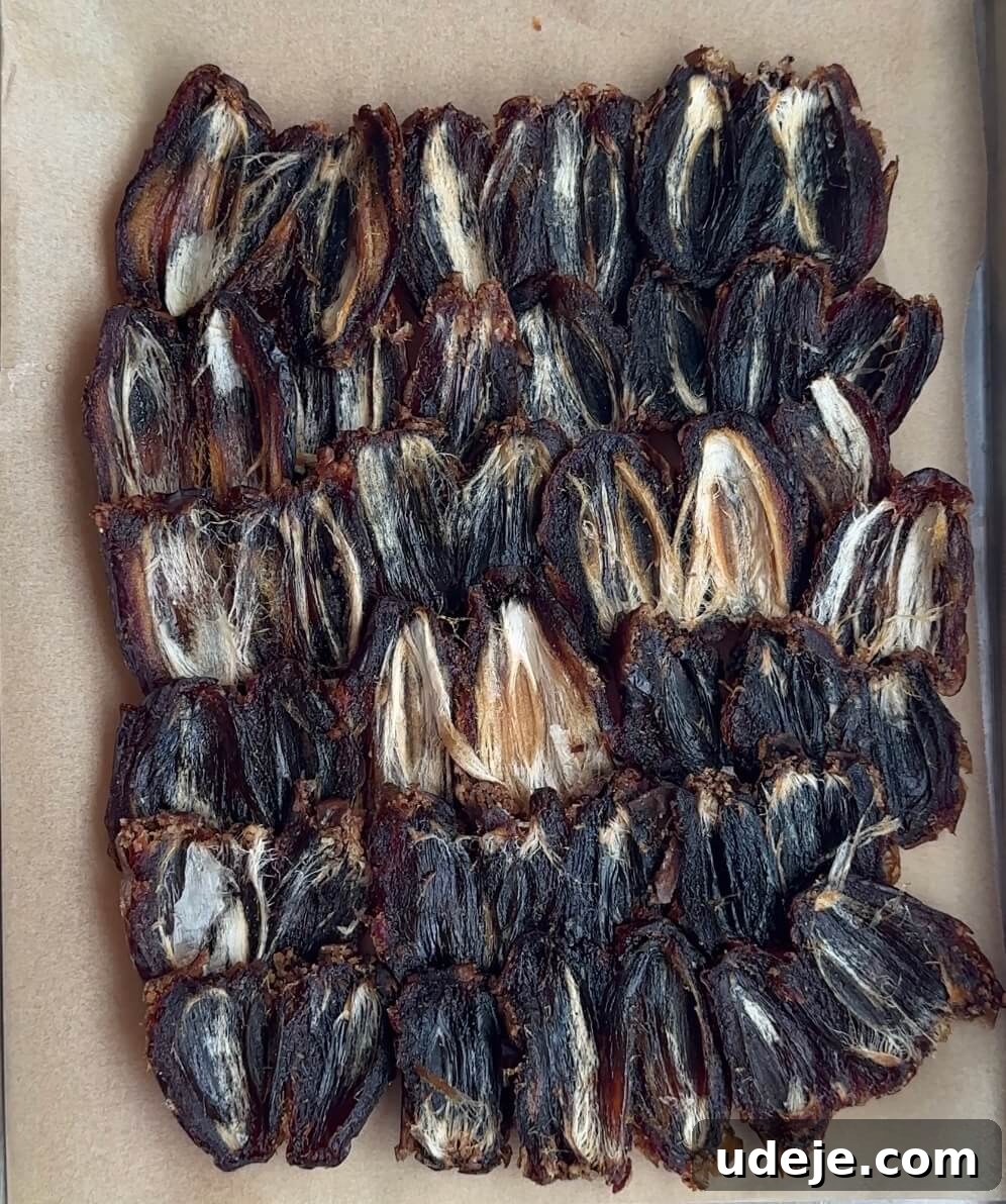 Quick Chocolate Date Bark 3 medjool dates arranged on a baking sheet