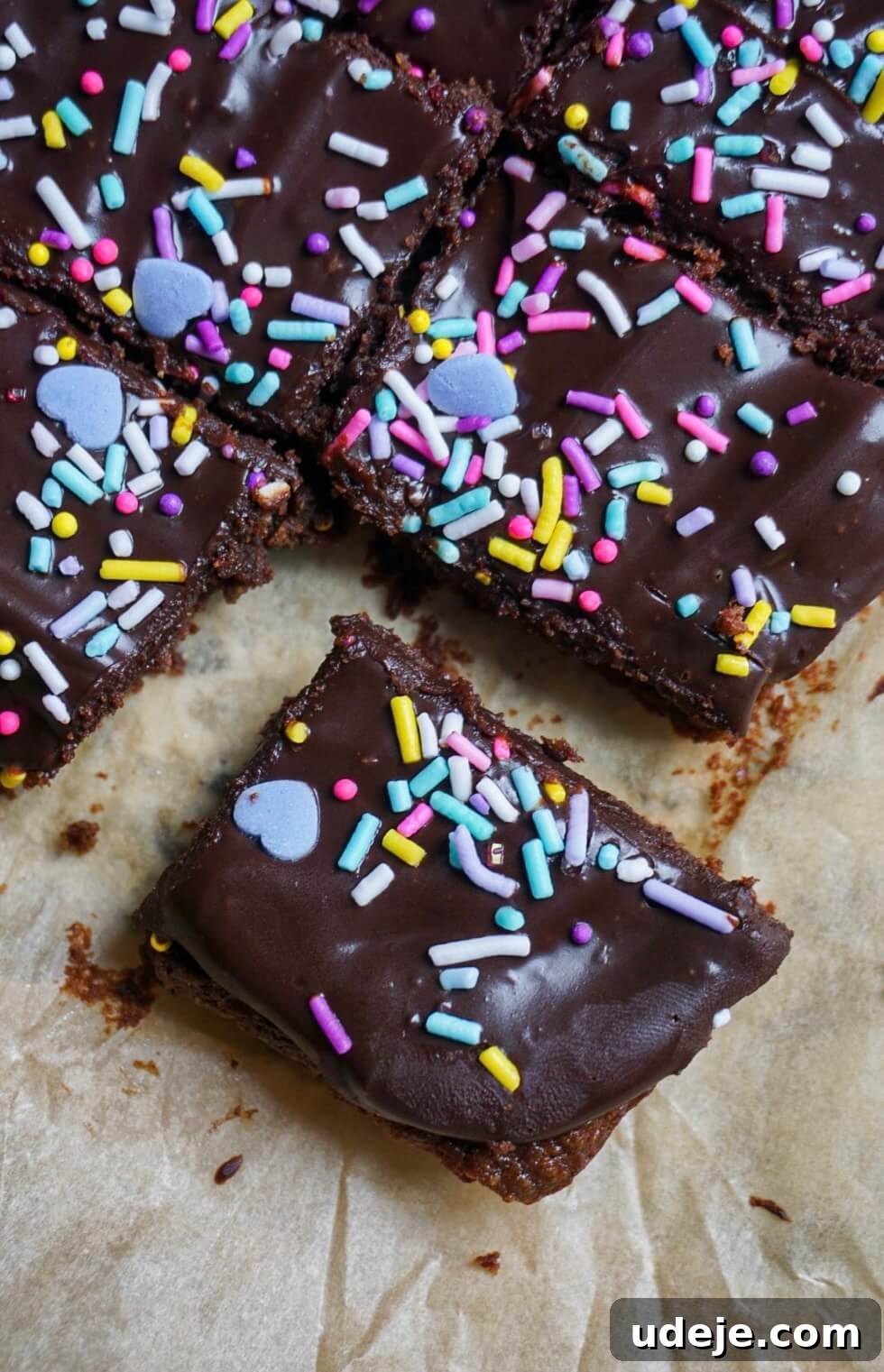 Healthier Vegan Gluten-Free Cosmic Brownies 4 These homemade Healthier Cosmic Brownies are moist, nostalgic & delicious. Made with better-for-you ingredients, they are vegan, gluten-free, oil-free & refined sugar-free.