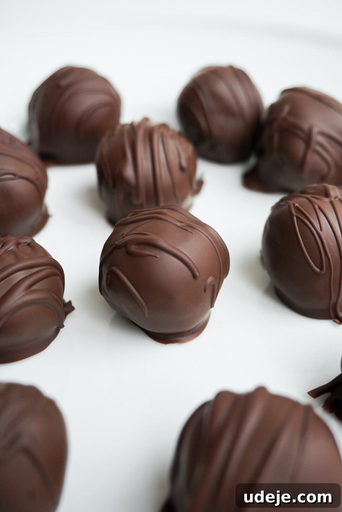 Sinfully Delicious Vegan Gluten Free Brownie Truffles 2 Close-up shot of delicious No-Bake Vegan Brownie Batter Truffles, perfect for a quick and healthy treat
