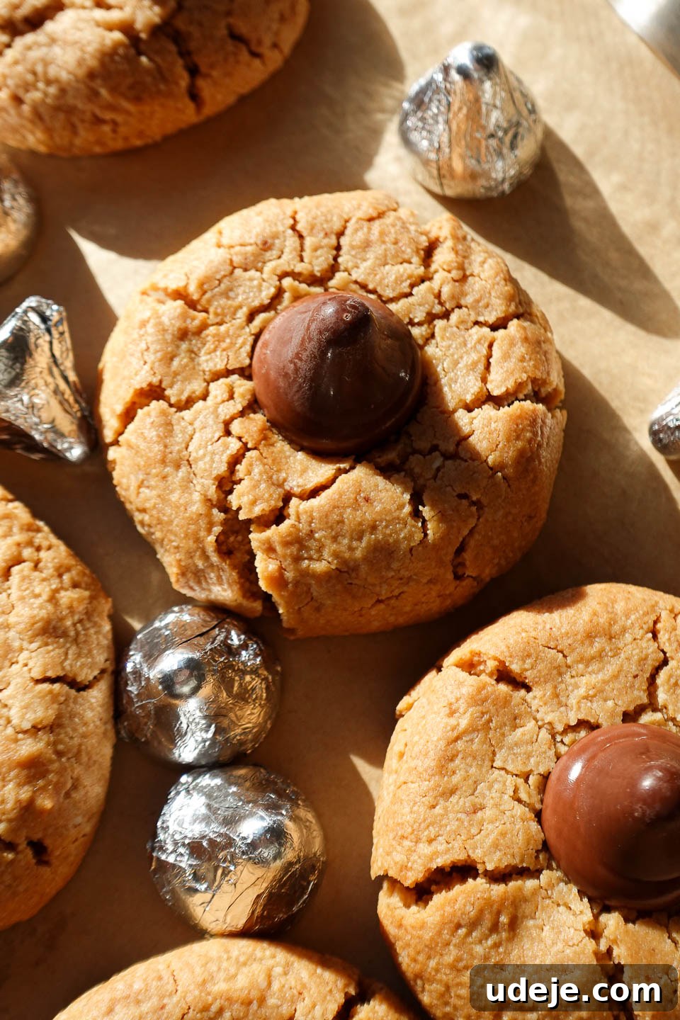 Healthy Vegan Gluten-Free Peanut Butter Blossoms 2 vegan and gluten free peanut butter blossom cookies