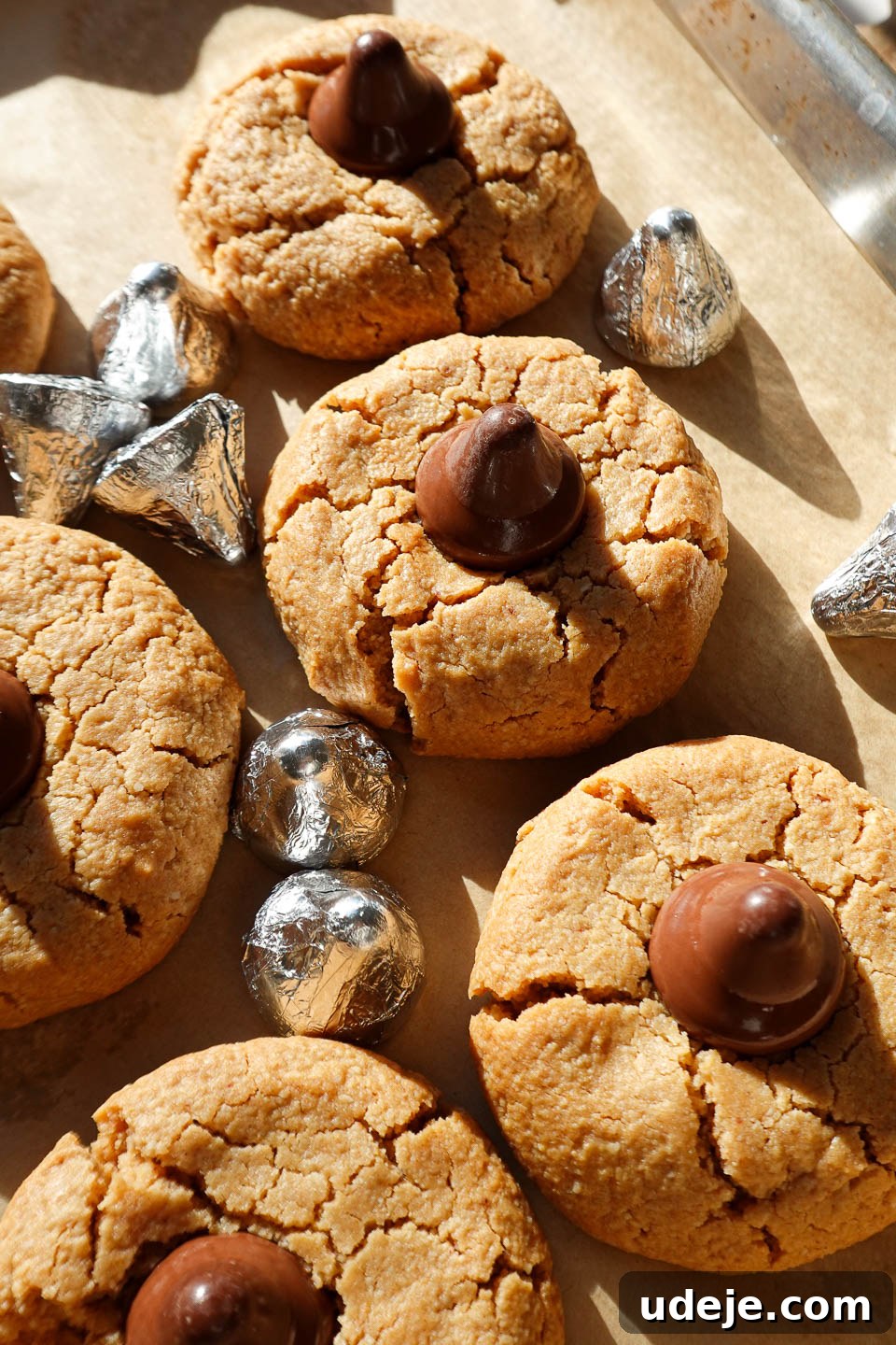 Healthy Vegan Gluten-Free Peanut Butter Blossoms 9 vegan and gluten free peanut butter blossom cookies