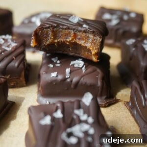 Chocolate Date Caramels, a healthy and easy 5-ingredient recipe.