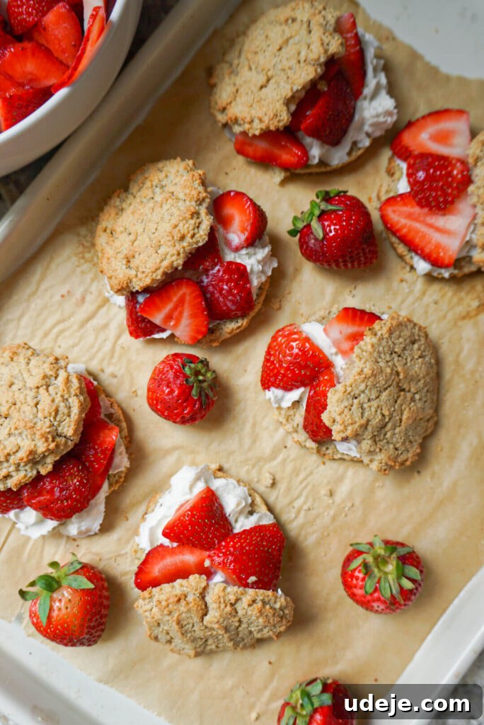 Effortless Vegan Gluten Free Strawberry Shortcake 2 This Easy Strawberry Shortcake recipe features light & tender gluten-free biscuits with vegan whipped cream and juicy strawberries. The perfect summer treat!