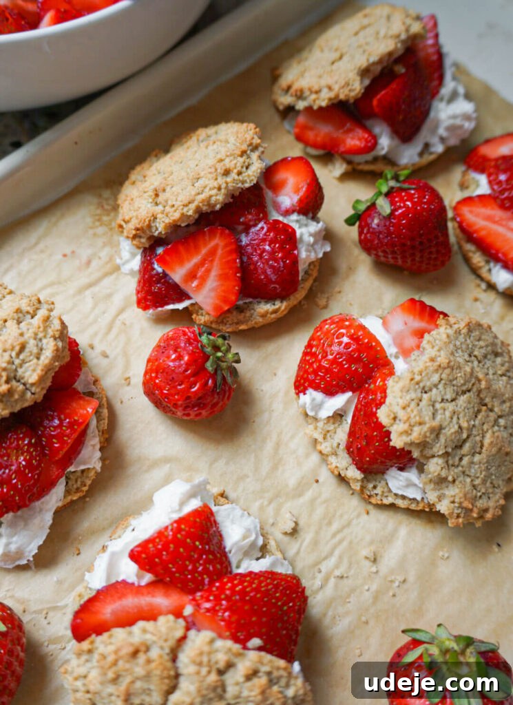 Effortless Vegan Gluten Free Strawberry Shortcake 3 This Easy Strawberry Shortcake recipe features light & tender gluten-free biscuits with vegan whipped cream and juicy strawberries. The perfect summer treat!