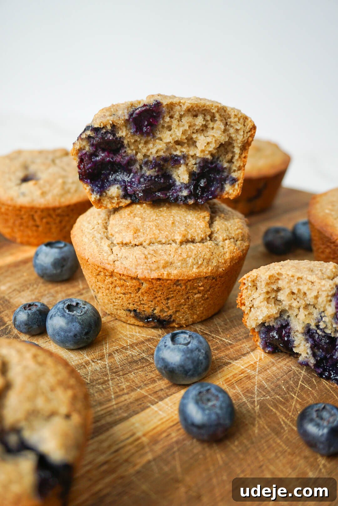 Wholesome Plant-Based Gluten-Free Blueberry Muffins 2 Healthy blueberry muffins are made in one bowl with simple ingredients that are vegan, gluten-free and naturally sweetened. Perfectly tender, fluffy & bursting with juicy blueberries!