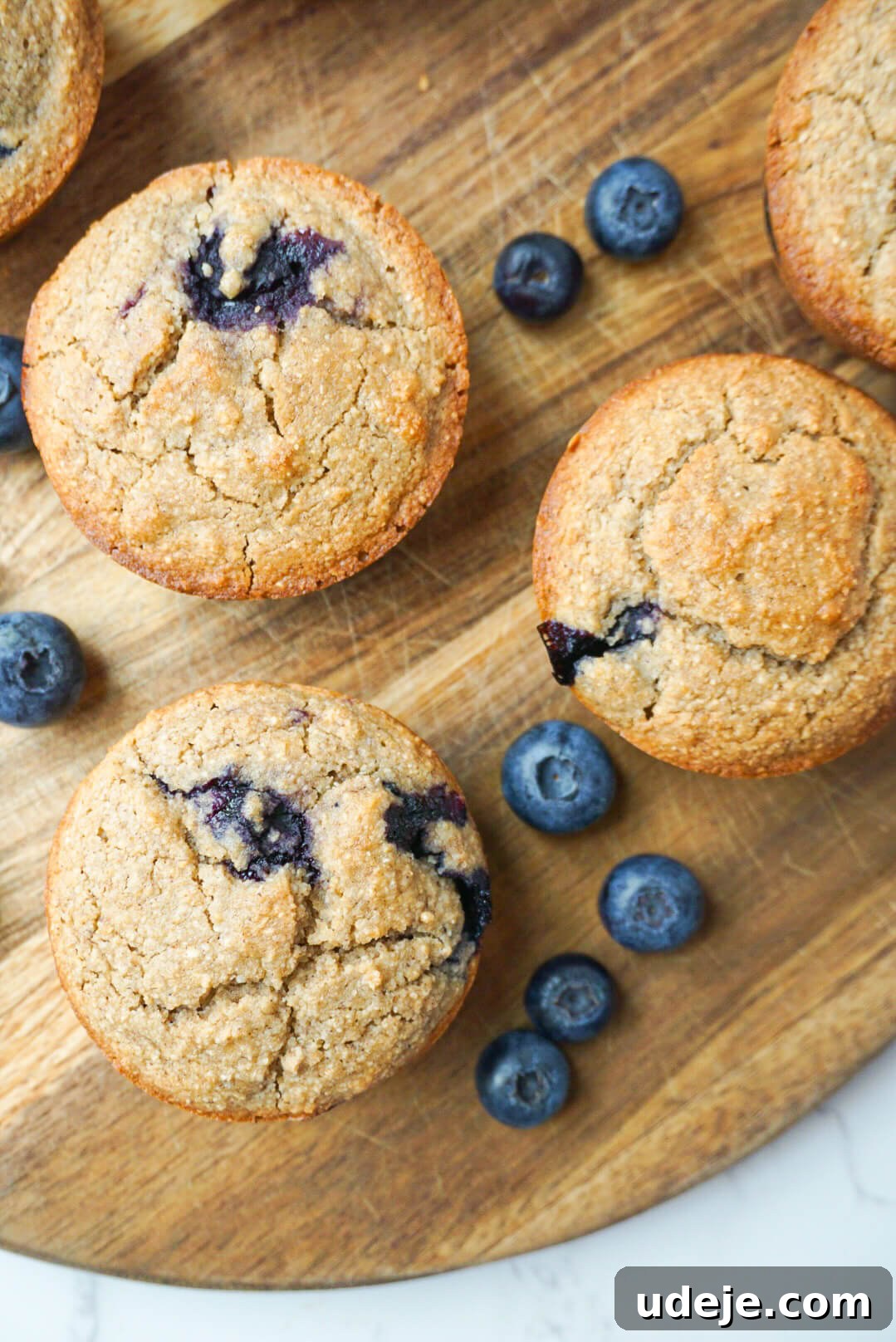 Wholesome Plant-Based Gluten-Free Blueberry Muffins 4 Healthy blueberry muffins are made in one bowl with simple ingredients that are vegan, gluten-free and naturally sweetened. Perfectly tender, fluffy & bursting with juicy blueberries!