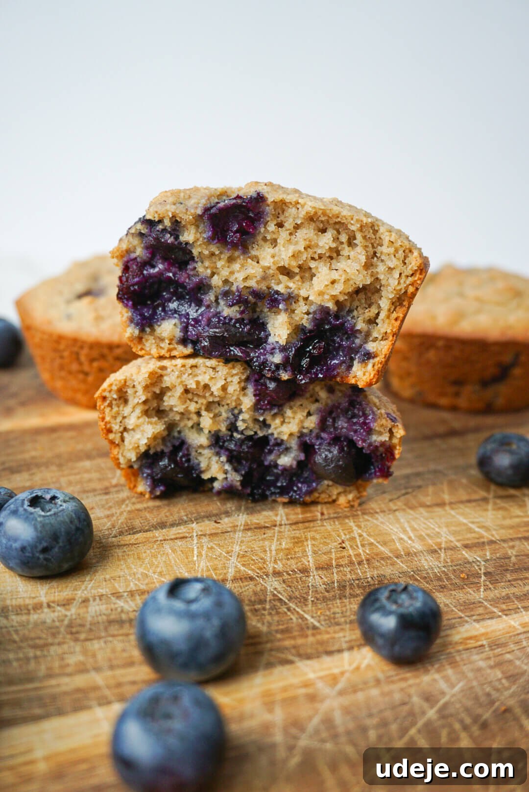 Wholesome Plant-Based Gluten-Free Blueberry Muffins 5 Healthy blueberry muffins are made in one bowl with simple ingredients that are vegan, gluten-free and naturally sweetened. Perfectly tender, fluffy & bursting with juicy blueberries!