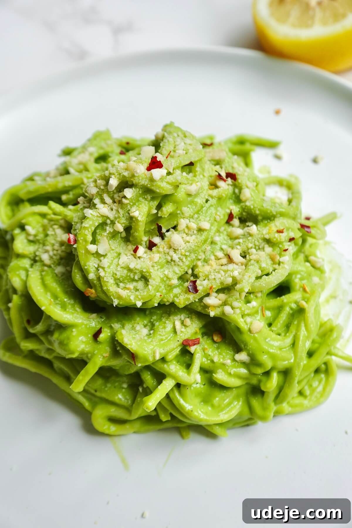 Effortless Creamy Vegan Avocado Pesto 3 All the fresh ingredients laid out for avocado pesto