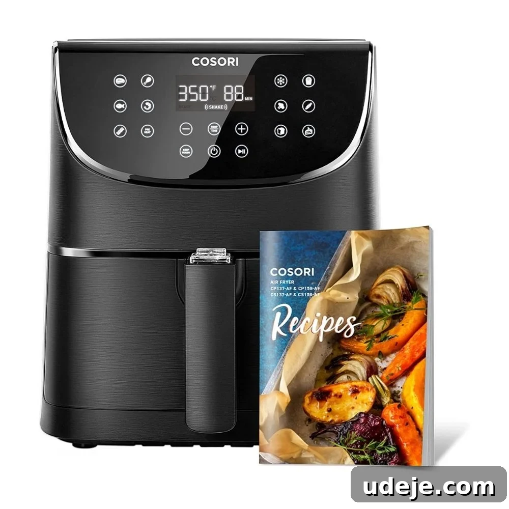 Effortless 15-Minute Air Fryer Chicken Skewers 3 Cosori air fryer on a kitchen counter