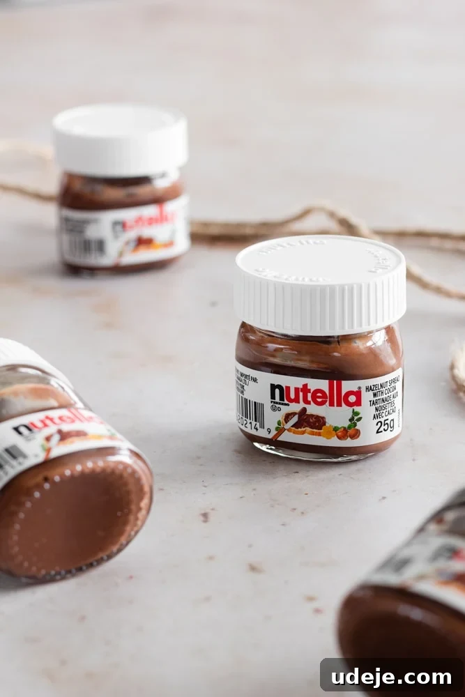 Nutella Cookie Bliss in 15 Minutes 6 4 Mini Nutella Jars