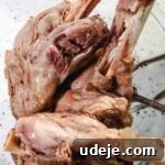 Syrian Shakriyeh: Velvety Lamb and Yogurt Stew 21 lamb shanks that have been pressure cooked placed inside a glass bowl
