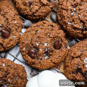 Plant-Based Pumpkin Spice Chocolate Chip Cookies 5 A plate of freshly baked Vegan Pumpkin Chocolate Chip Cookies