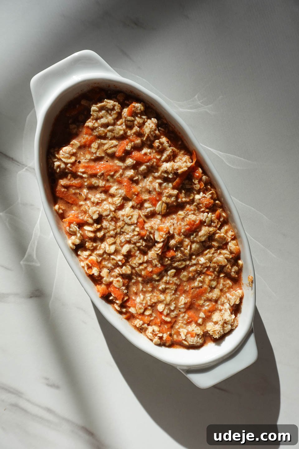 Overnight Carrot Cake Indulgence 7 Healthy carrot cake overnight oats before chilling