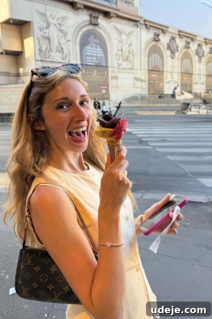 Vegan Restaurants in Paris 2026: Top Picks and Where to Eat 20 Megan holding ice cream cone in Paris