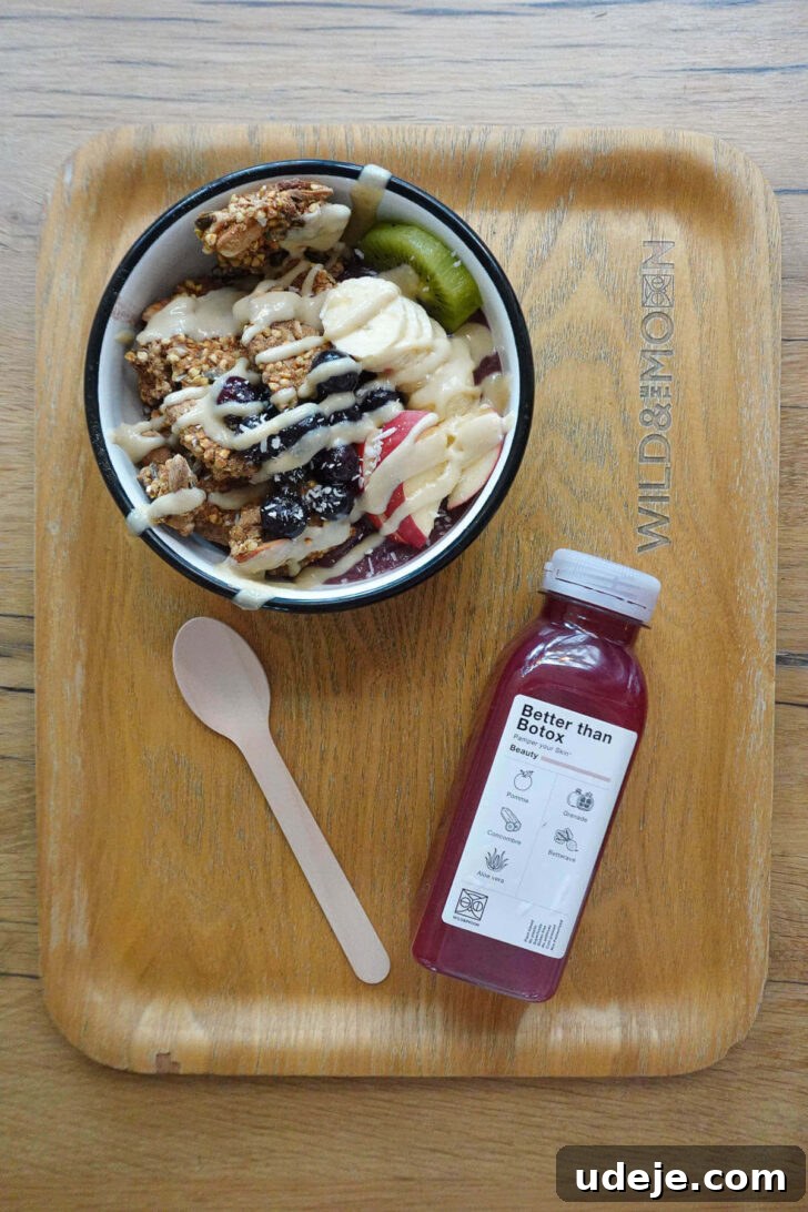 Vegan Restaurants in Paris 2026: Top Picks and Where to Eat 9 Acai bowl and fresh juice at Wild & the Moon in Paris.
