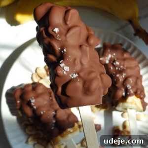 Frozen Snickers Banana Pops