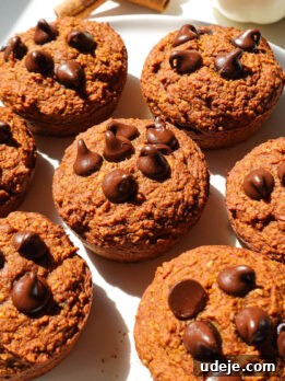 freshly baked batch of vegan and gluten-free pumpkin muffins
